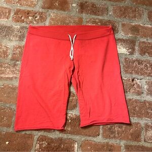Lucky Brand Women's Red & White Shorts Capri Pants Large White Eagle Y2K Vintage